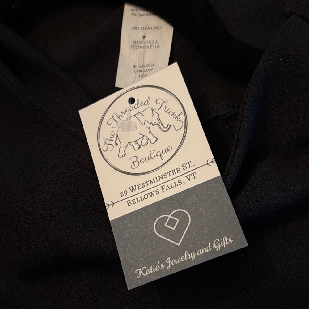 NWT Elegant Black Dress - Picture 2 of 3